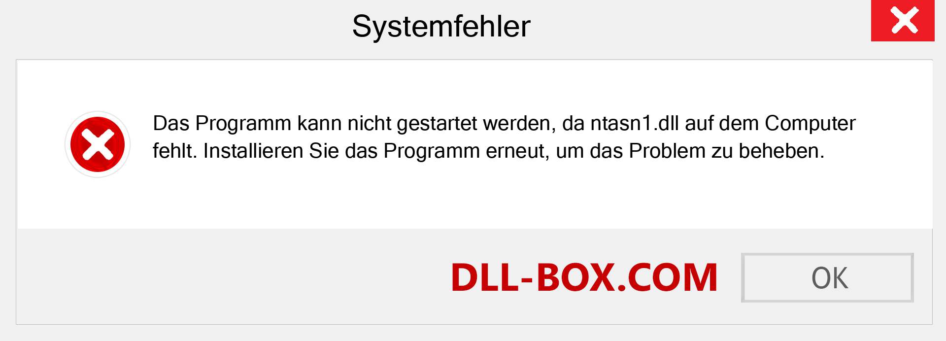 ntasn1.dll-Datei fehlt?. Download für Windows 7, 8, 10 - Fix ntasn1 dll Missing Error unter Windows, Fotos, Bildern